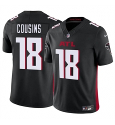 Men's Atlanta Falcons #18 Kirk Cousins Black 2023 F.U.S.E. Vapor Untouchable Limited Football Stitched Jersey