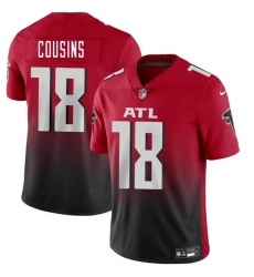 Men's Atlanta Falcons #18 Kirk Cousins Red Black Vapor Untouchable Limited Football Stitched Jersey