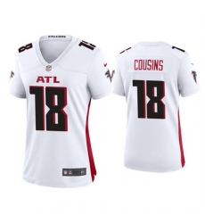 Women's Atlanta Falcons #18 Kirk Cousins White Stitched Jersey(Run Small)