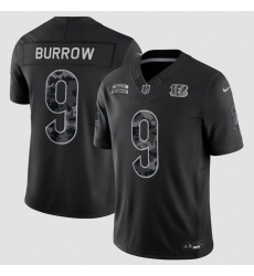 Men's Cincinnati Bengals #9 Joe Burrow Black 2026 F.U.S.E. Salute to Service Limited Football Stitched Jersey