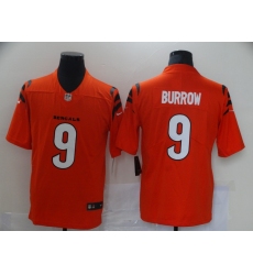 Men's Cincinnati Bengals #9 Joe Burrow Nike Orange Alternate Vapor Limited Jersey