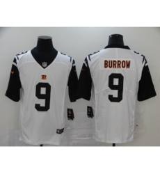 Men's Cincinnati Bengals #9 Joe Burrow White 2020 Color Rush Stitched NFL Nike Limited Jersey
