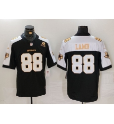 Men's Dallas Cowboys #88 CeeDee Lamb Blue Gold Name Thanksgiving FUSE Vapor Limited Stitched Jersey