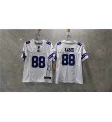 Women's Dallas Cowboys #88 CeeDee Lamb White 2023 F.U.S.E. Limited Football Stitched Jersey(Run Small)