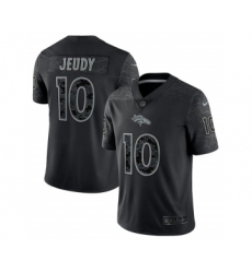 Men's Denver Broncos #10 Jerry Jeudy Black Reflective Limited Stitched Football Jersey Men's Denver Broncos #10 Jerry Jeudy Black Reflective Limited Stitched Football Jersey