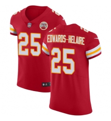 Men's Kansas City Chiefs #25 Clyde Edwards-Helaire Red Team Color Stitched Vapor Untouchable Elite Jersey