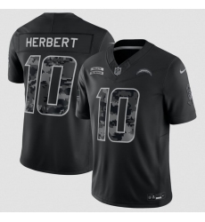 Men's Los Angeles Chargers #10 Justin Herbert Black 2026 F.U.S.E. Salute to Service Limited Football Stitched Jersey