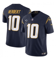 Men's Los Angeles Chargers #10 Justin Herbert Navy 2024 F.U.S.E. With 4-Star C Vapor Untouchable Limited Stitched Jersey