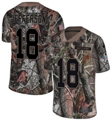 Men's Minnesota Vikings #18 Justin Jefferson Camo Stitched NFL Limited Rush Realtree Jersey