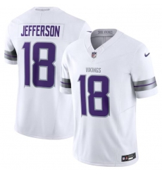 Men's Minnesota Vikings #18 Justin Jefferson White F.U.S.E. Winter Warrior Limited Stitched Jersey