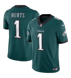 Men's Philadelphia Eagles #1 Jalen Hurts Green 2024 F.U.S.E. Vapor Untouchable Limited Football Stitched Jersey