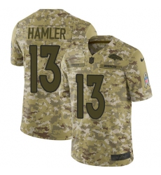 Youth Denver Broncos #13 KJ Hamler Camo Stitched Limited 2018 Salute To Service Jersey