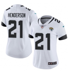 Women's Jacksonville Jaguars #21 C.J. Henderson White Stitched Vapor Untouchable Limited Jersey