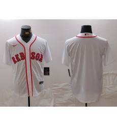 Men's Boston Red Sox Blank White Cool Base Stitched Jersey