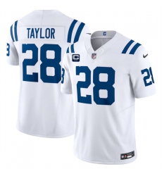 Men's Indianapolis Colts #28 Jonathan Taylor White 2024 F.U.S.E. With 2-Star C Vapor Limited Stitched Football Jersey