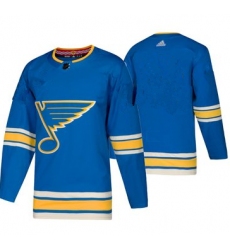 Men's St. Louis Blues Blank Blue Alternate Official Adidas Jersey