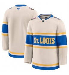 Men's St. Louis Blues Blank Cream 2024-25 Winter Classic Stitched Hockey Jersey