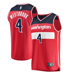 Men's Washington Wizards #4 Russell Westbrook Fanatics Branded Red 2020-21 Fastbreak Replica Jersey
