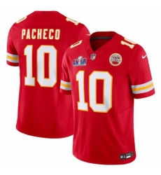 Men's Kansas City Chiefs #10 Isiah Pacheco Red 2023 F U S E Vapor Untouchable Limited Stitched 2024 Super Bowl LVIII Jersey