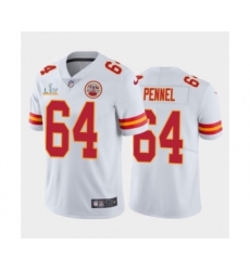 Men's Kansas City Chiefs #64  Mike Pennel White 2021 Super Bowl LV Jersey