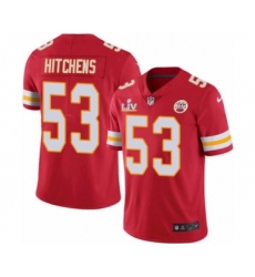 Youth Kansas City Chiefs #53 Anthony Hitchens Red 2021 Super Bowl LV Jersey