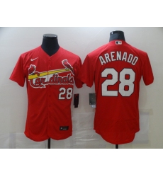 Men's St. Louis Cardinals #28 Nolan Arenado Nike Red Alternate Official Replica Jersey