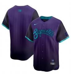 Men's Arizona Diamondbacks Blank Purple 2025 City Connect Limited Stitched Baseball Jersey