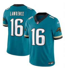 Men's Jacksonville Jaguars #16 Trevor Lawrence Teal 2024 F.U.S.E. Prowler Throwback Vapor Limited Football Stitched Jersey