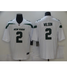 Men's New York Jets #2 Zach Wilson Nike Gotham White 2021 Draft First Round Pick Leopard Jersey