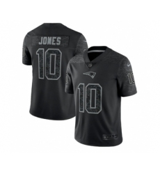 Men's New England Patriots #10 Mac Jones Black Reflective Limited Stitched Football Jersey