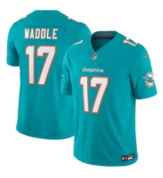 Youth Miami Dolphins #17 Jaylen Waddle Aqua 2023 F.U.S.E Vapor Limited Football Stitched Jersey