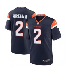 Men's Denver Broncos #2 Patrick Surtain II Nike Navy Alternate Game Jersey