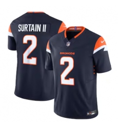 Men's Denver Broncos #2 Patrick Surtain II Nike Navy Alternate Vapor F.U.S.E. Limited Jersey