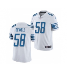 Men's Detroit Lions #58 Penei Sewell 2021 Football Draft White Vapor Untouchable Limited Jersey