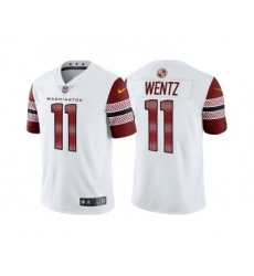 Men's Washington Commanders #11 Carson Wentz 2022 White Vapor Untouchable Stitched Jersey
