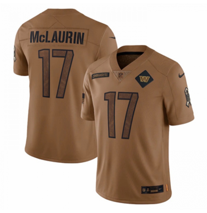 Men's Washington Commanders #17 Terry McLaurin Nike Brown 2023 Salute To Service Limited Jersey