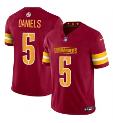 Men's Washington Commanders #5 Jayden Daniels Burgundy 2024 Draft F.U.S.E Vapor Limited Football Stitched Jersey