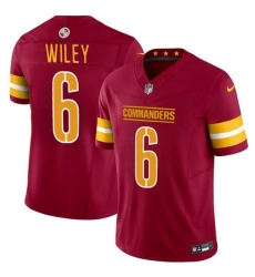 Men's Washington Commanders #6 Michael Wiley Burgundy 2024 F.U.S.E. Vapor Limited Football Stitched Jersey