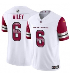 Men's Washington Commanders #6 Michael Wiley White 2024 F.U.S.E. Vapor Limited Football Stitched Jersey