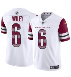 Men's Washington Commanders #6 Michael Wiley White 2024 Vapor Limited Football Stitched Jersey