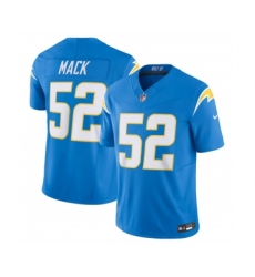 Men's Nike Los Angeles Chargers #52 Khalil Mack Blue 2023 F.U.S.E. Vapor Untouchable Limited Stitched Jersey