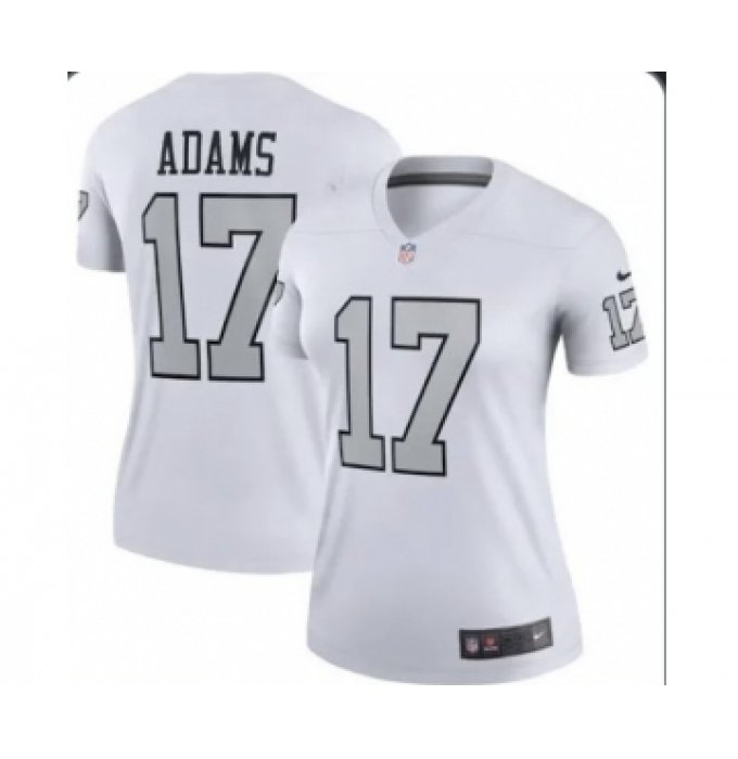 Women's Nike Las Vegas Raiders #17 Davante Adams White Color Rush Limited Stitched Jersey