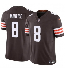 Men's Cleveland Browns #8 Elijah Moore Brown 2023 F.U.S.E Vapor Limited Football Stitched Jersey