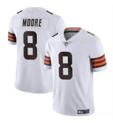 Men's Cleveland Browns #8 Elijah Moore White Vapor Limited Football Stitched Jersey