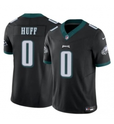 Men's Philadelphia Eagles #0 Bryce Huff Black 2024 F.U.S.E. Vapor Untouchable Limited Football Stitched Jersey