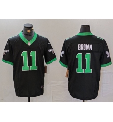 Men's Philadelphia Eagles #11 A. J. Brown Black F.U.S.E. Vapor Untouchable Football Stitched Jersey