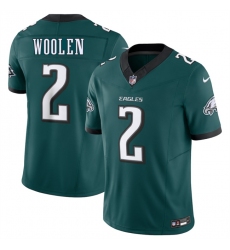 Men's Philadelphia Eagles #2 Tariq Woolen Green 2026 F.U.S.E. Vapor Untouchable Limited Stitched Football Jersey