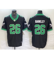 Men's Philadelphia Eagles #26 Saquon Barkley Black FUSE Vapor Limited Throwback Stitched Jersey