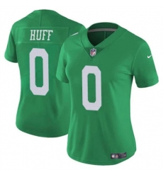 Women's Philadelphia Eagles #0 Bryce Huff Green Vapor Untouchable Throwback Limited Football Stitched Jersey(Run Small)