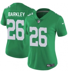 Women's Philadelphia Eagles #26 Saquon Barkley Kelly Green Vapor Untouchable Limited Football Stitched Jersey(Run Small)